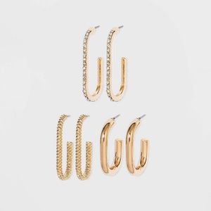 SUGARFIX by BaubleBar Gold Hoop Earring Set